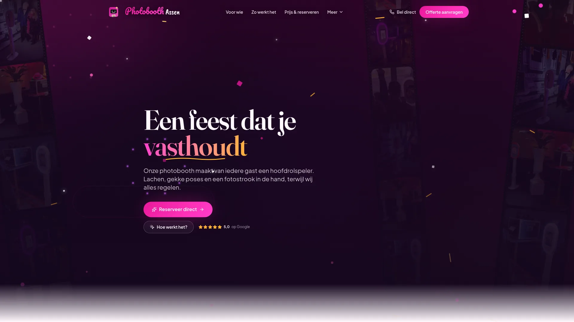 Website voor Photobooth Assen