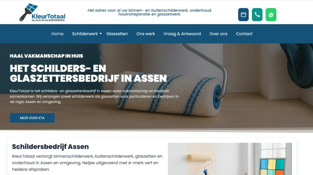 Een nieuwe website voor KleurTotaal Assen