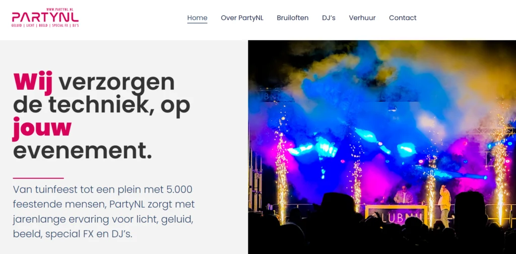 Website voor PartyNL